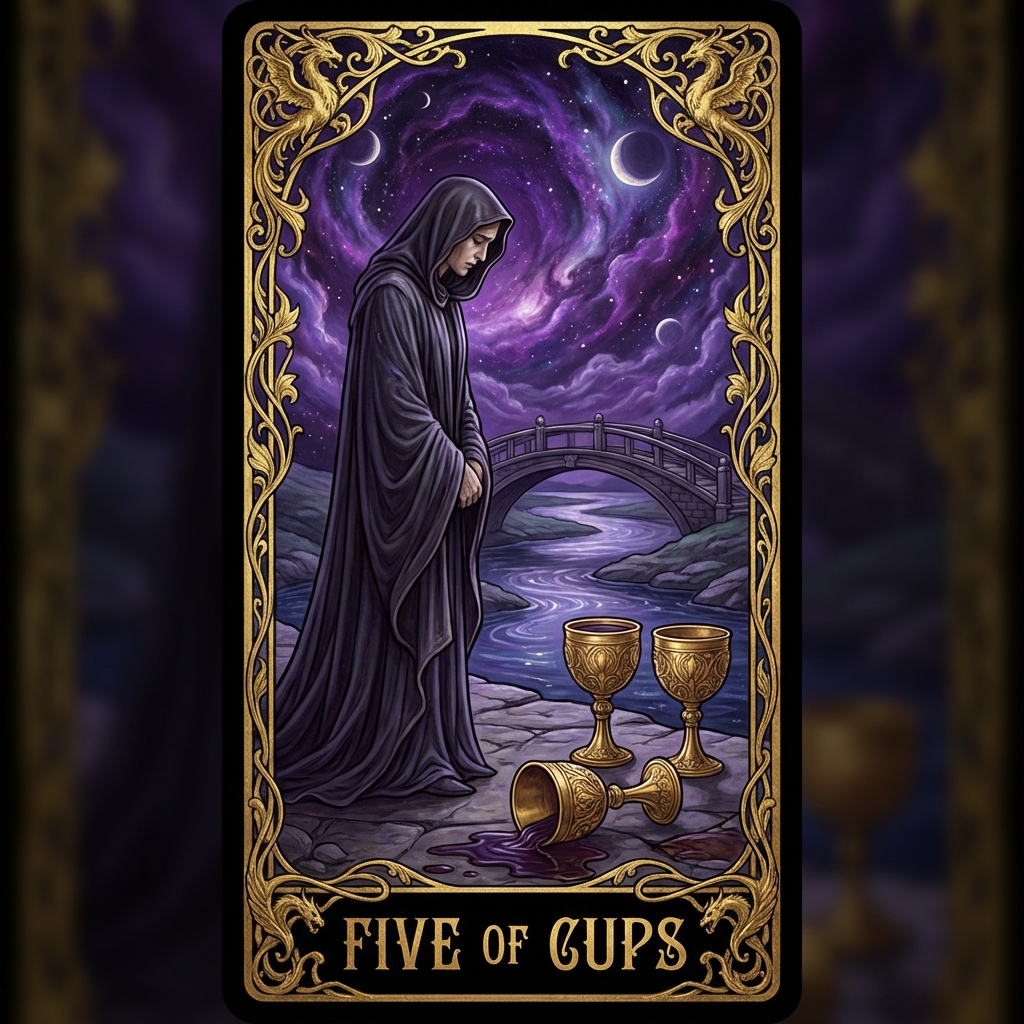 Five of Cups tarot card