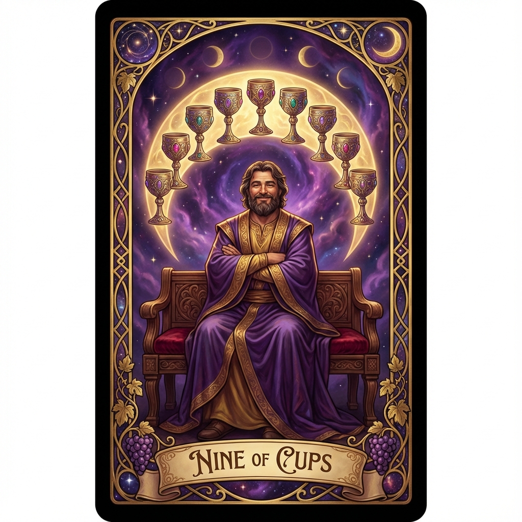 Nine of Cups tarot card