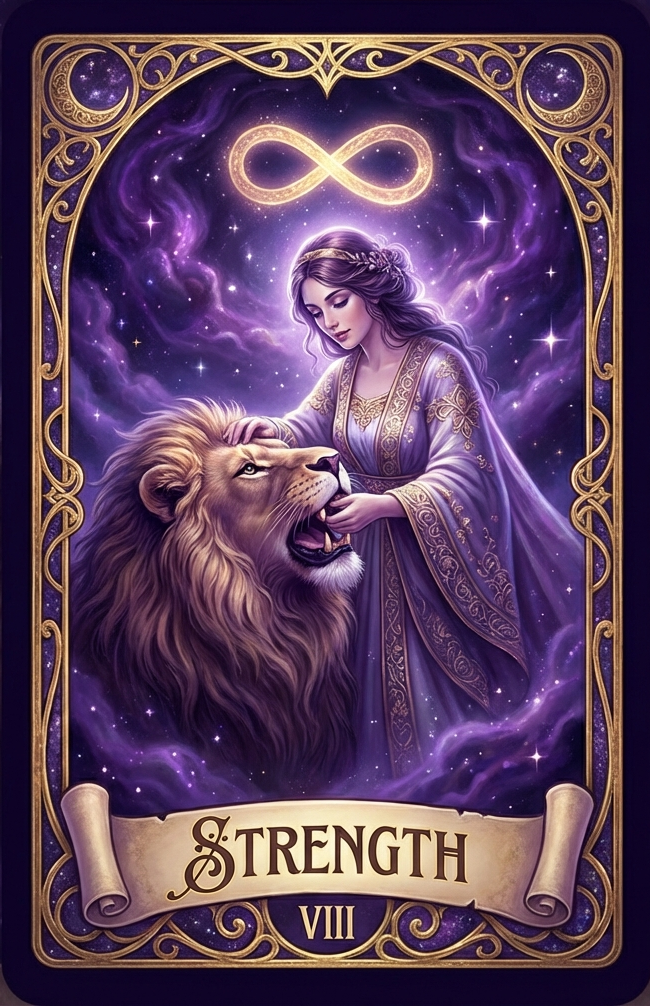 Strength tarot card