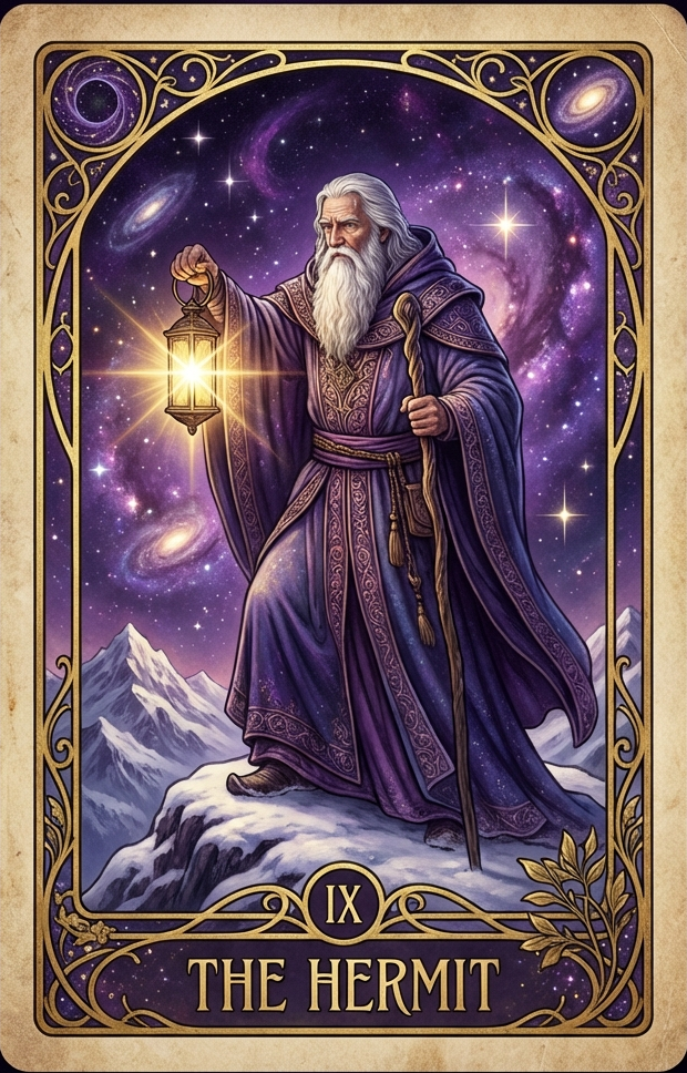 The Hermit tarot card