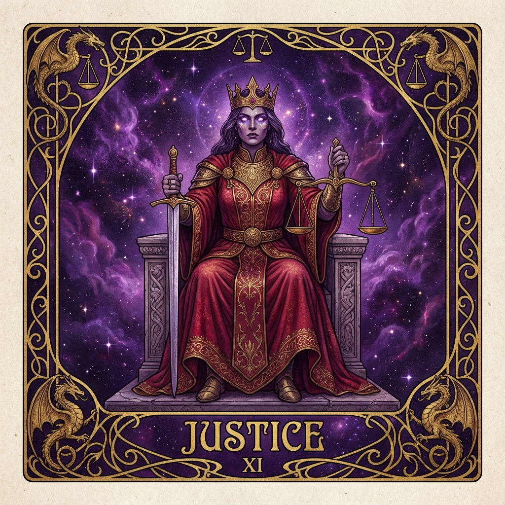 Justice tarot card