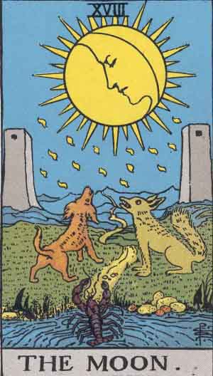 The Moon tarot card, an archetype of intuition and cycles