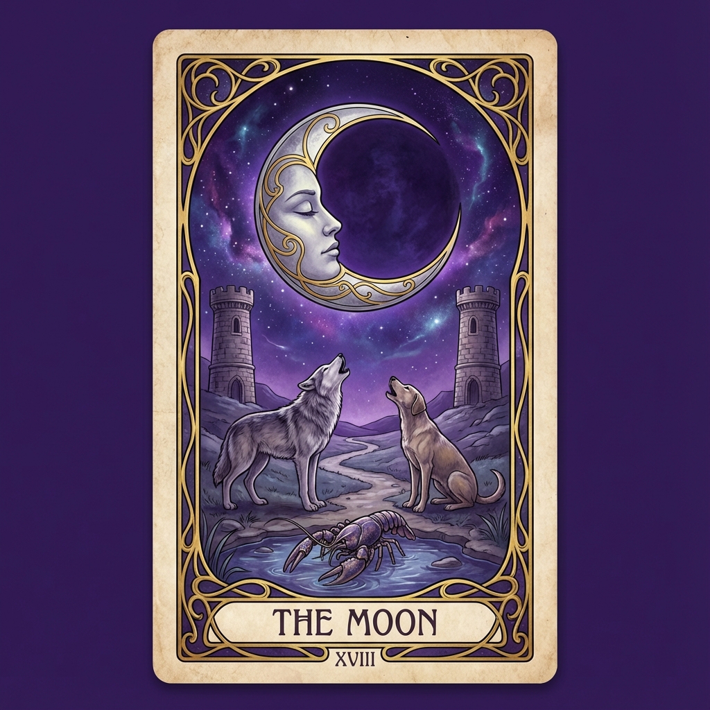 The Moon tarot card