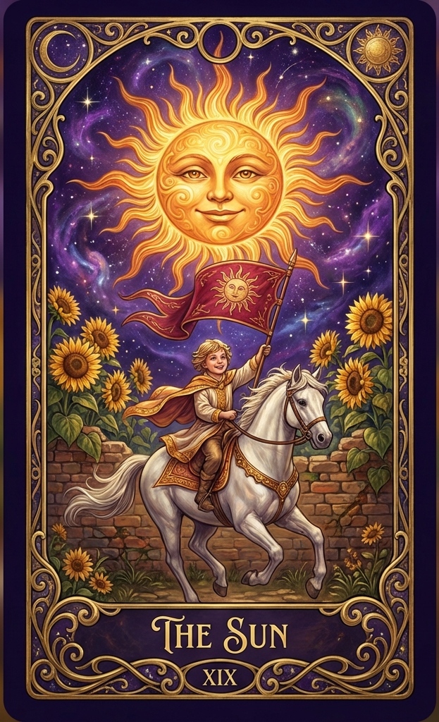 The Sun tarot card