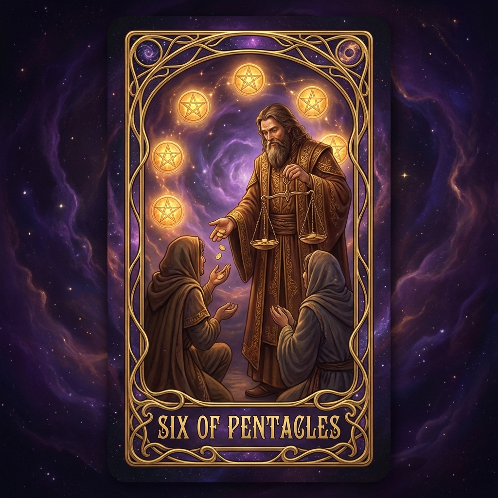 Six of Pentacles tarot card