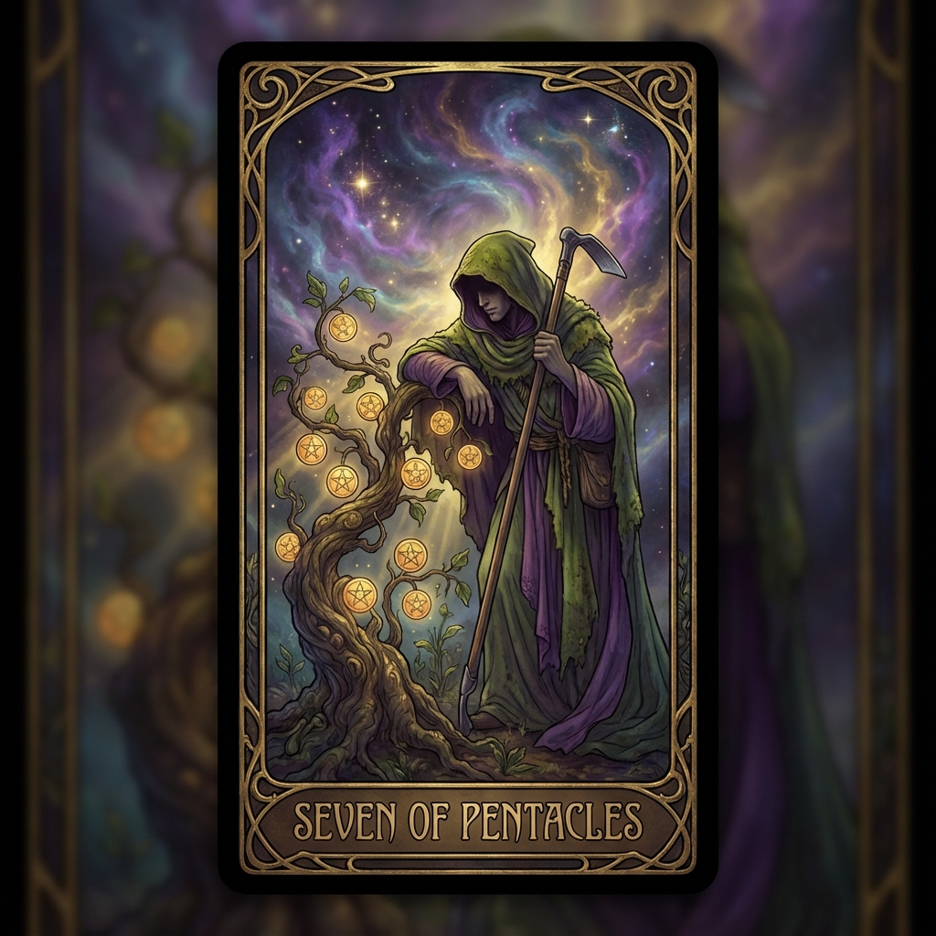 Seven of Pentacles tarot card