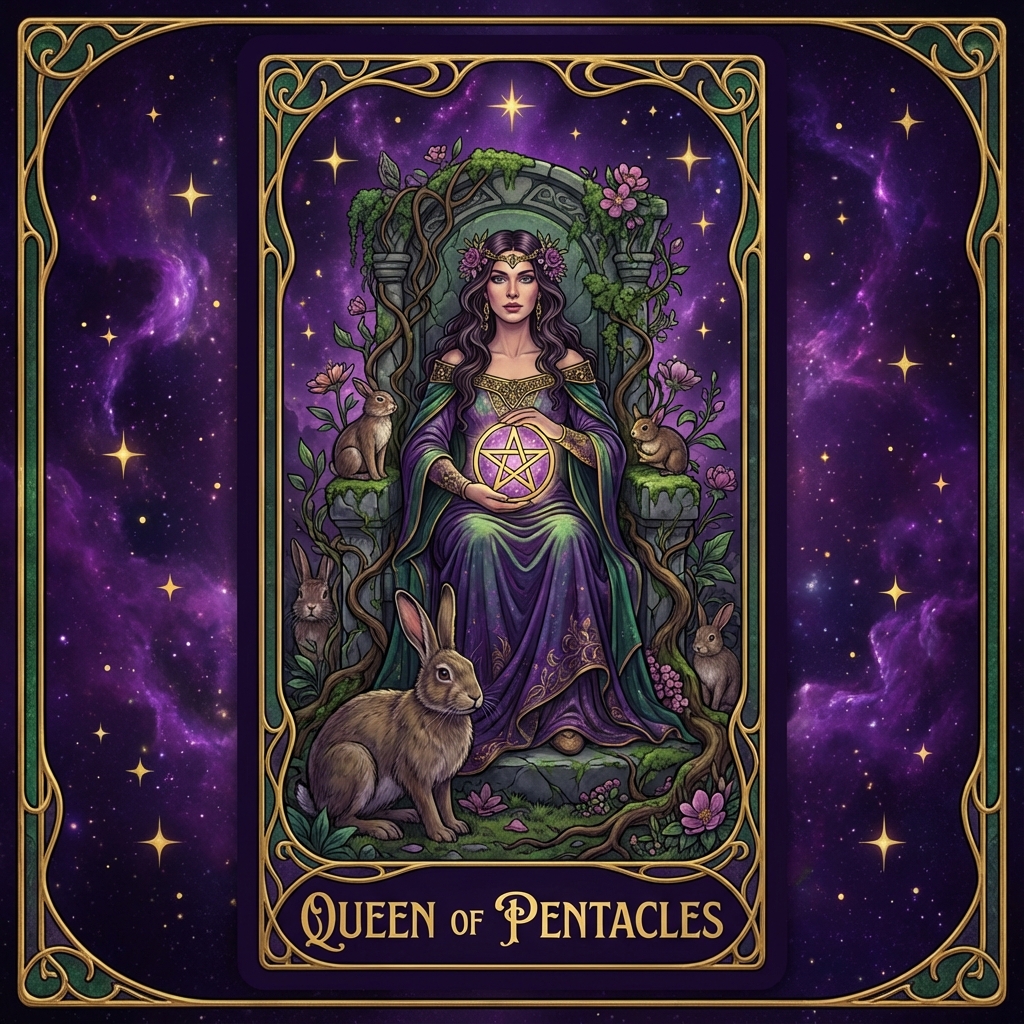 Queen of Pentacles tarot card