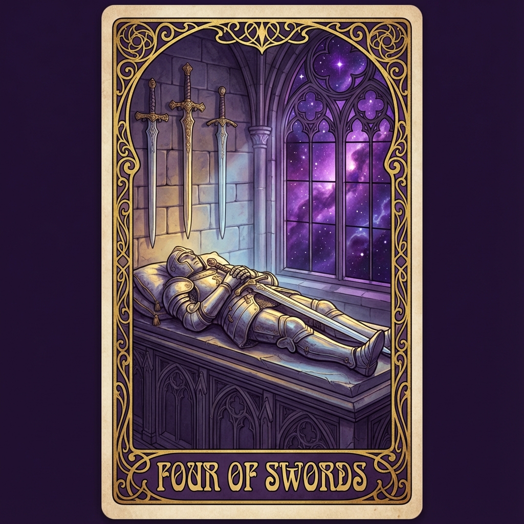 Four of Swords tarot card