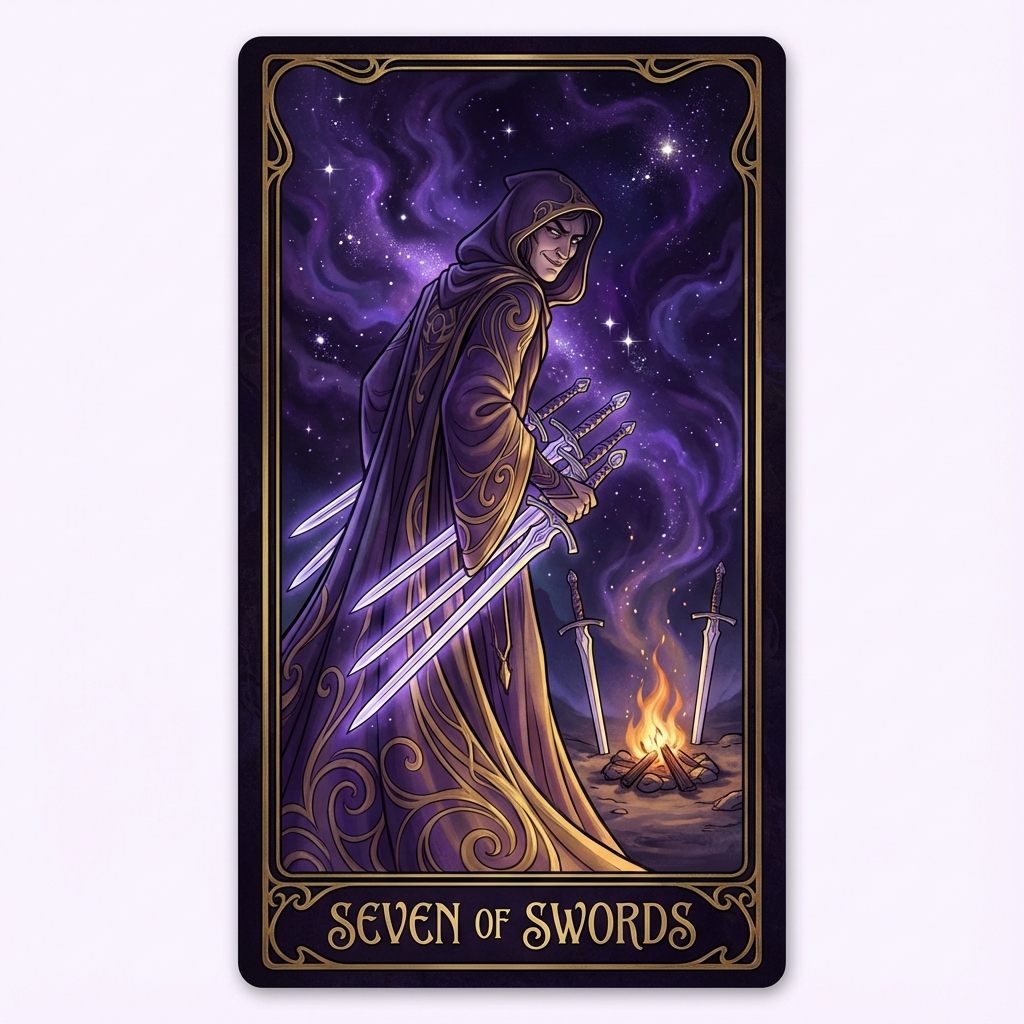 Seven of Swords tarot card