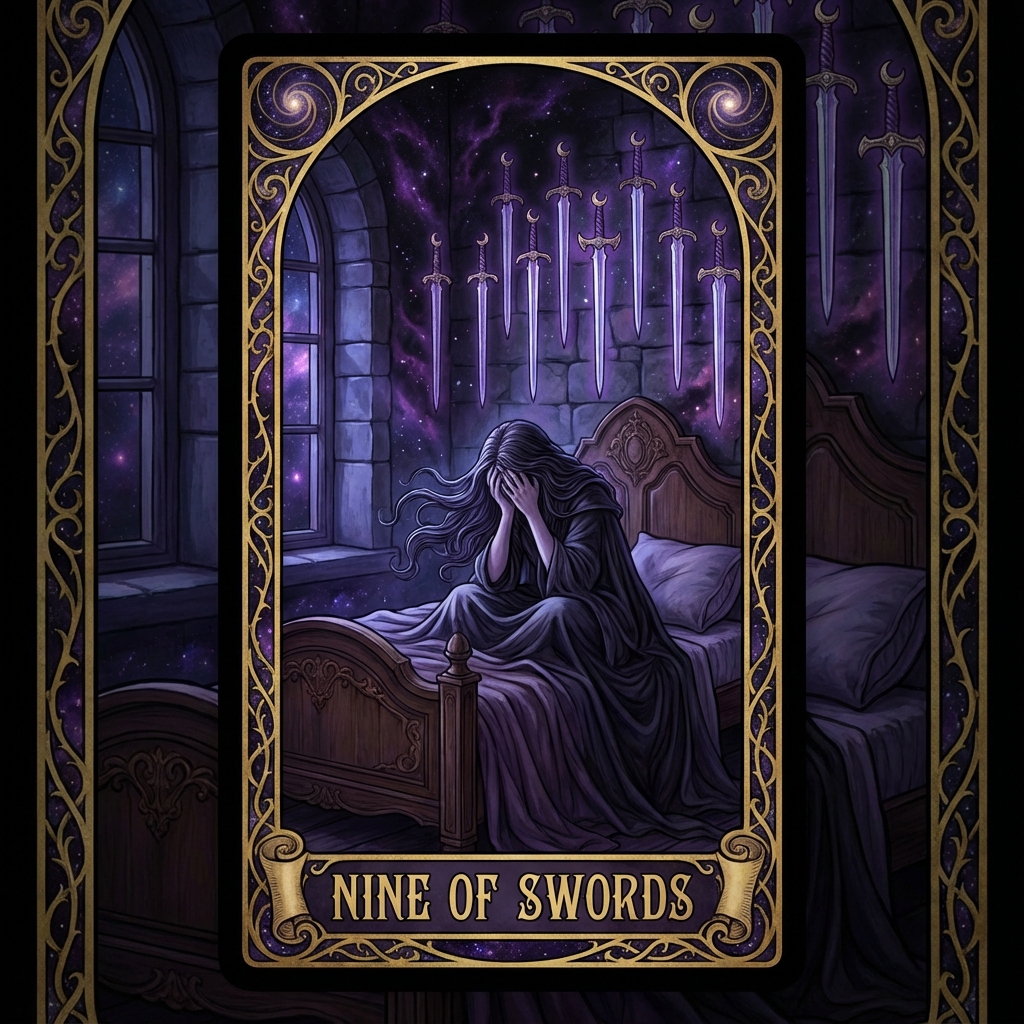 Nine of Swords tarot card