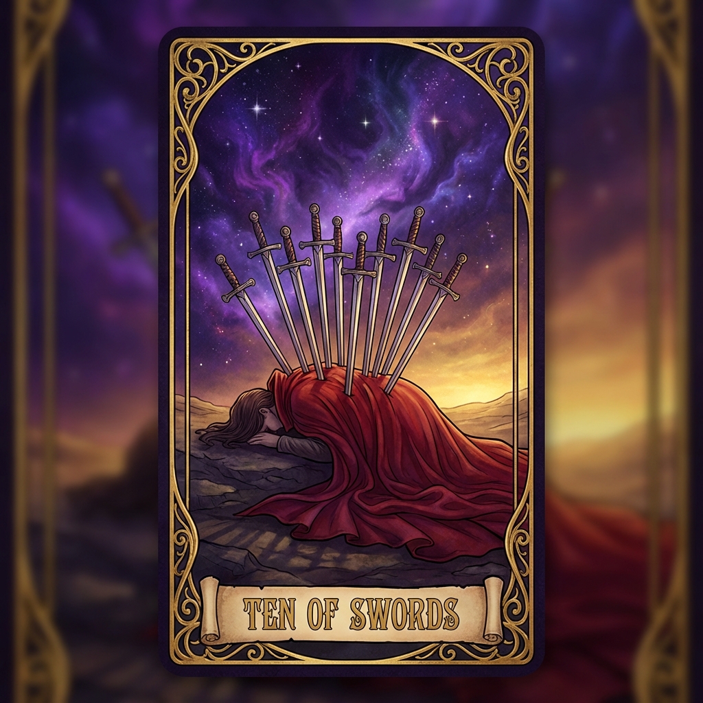 Ten of Swords tarot card
