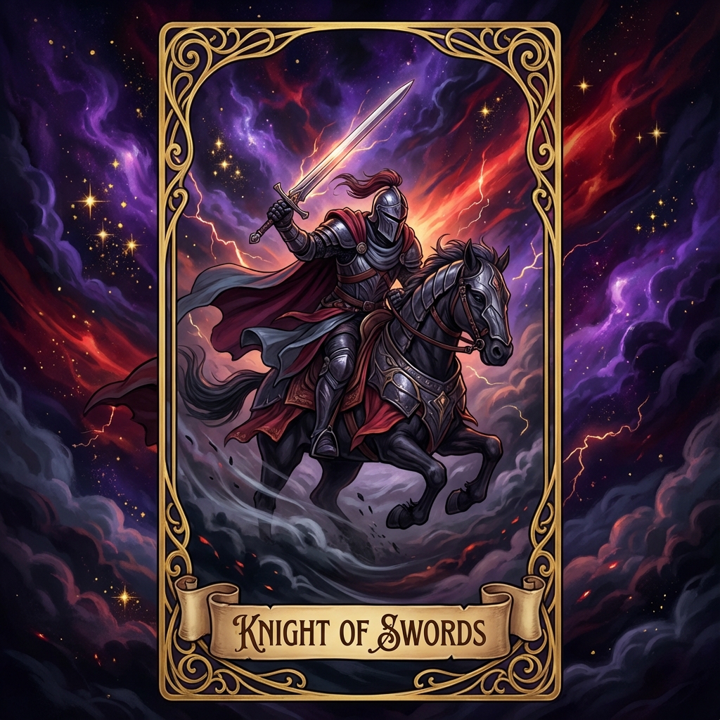Knight of Swords tarot card