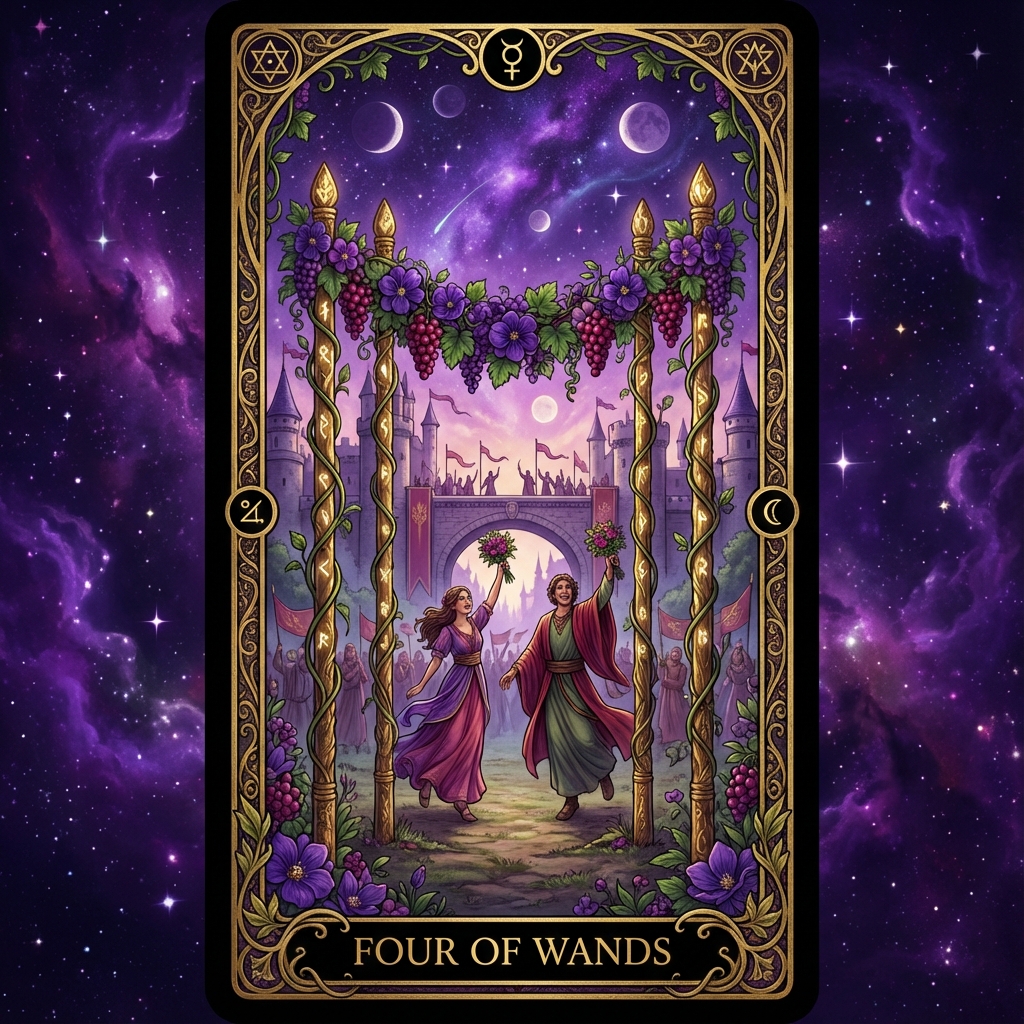 Four of Wands tarot card