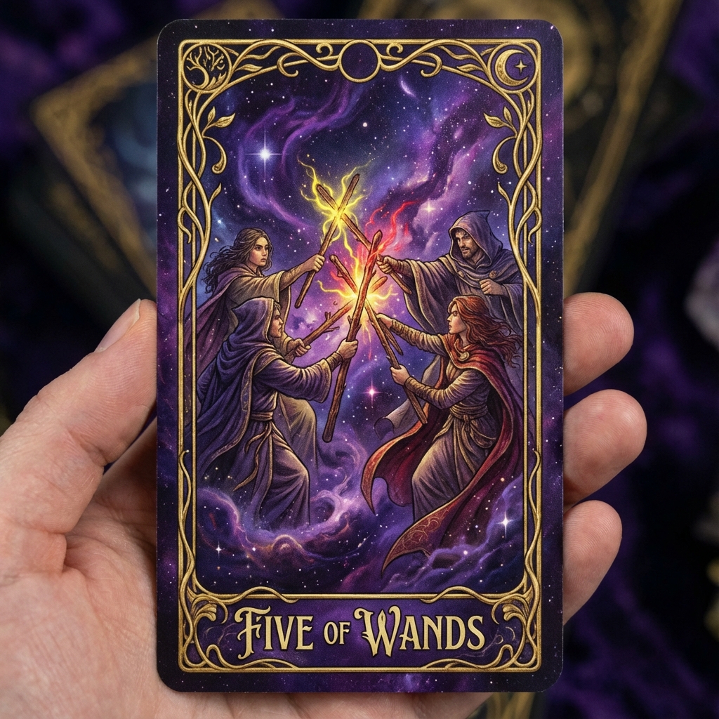 Five of Wands tarot card
